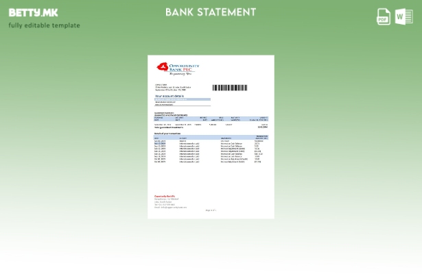 модерен стил Шаблон за зборови за банкарски изводи за можности во Јужен Судан